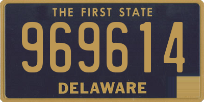 DE license plate 969614