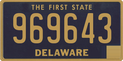 DE license plate 969643