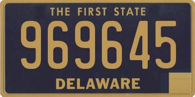 DE license plate 969645