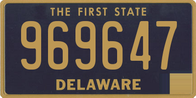 DE license plate 969647