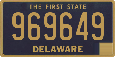 DE license plate 969649