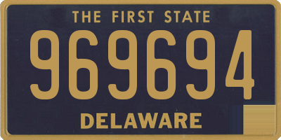 DE license plate 969694