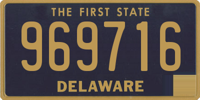 DE license plate 969716