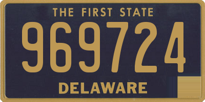 DE license plate 969724