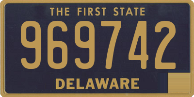 DE license plate 969742