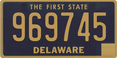 DE license plate 969745