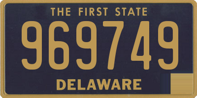 DE license plate 969749