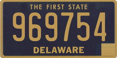 DE license plate 969754