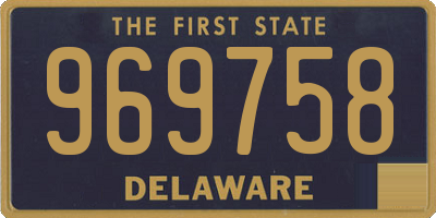 DE license plate 969758