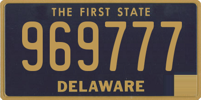 DE license plate 969777