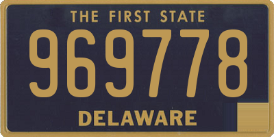 DE license plate 969778