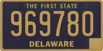 DE license plate 969780