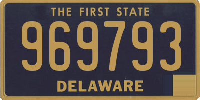 DE license plate 969793