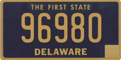 DE license plate 96980