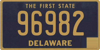 DE license plate 96982