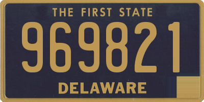 DE license plate 969821