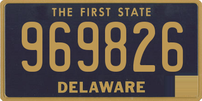 DE license plate 969826