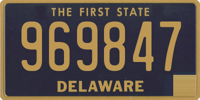 DE license plate 969847
