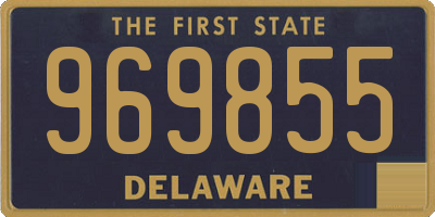 DE license plate 969855