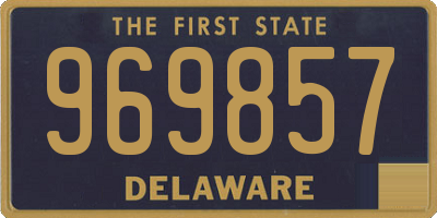 DE license plate 969857
