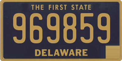 DE license plate 969859
