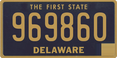DE license plate 969860