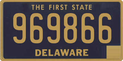 DE license plate 969866