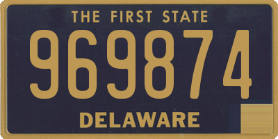 DE license plate 969874