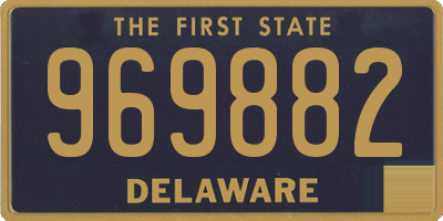 DE license plate 969882
