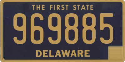 DE license plate 969885