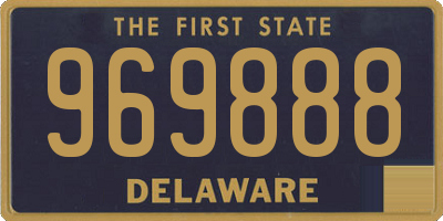 DE license plate 969888