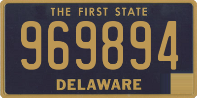 DE license plate 969894