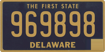DE license plate 969898