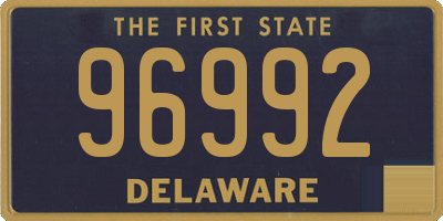 DE license plate 96992