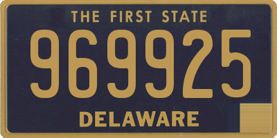 DE license plate 969925