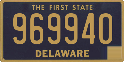 DE license plate 969940