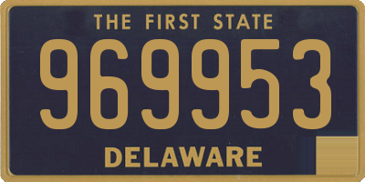 DE license plate 969953