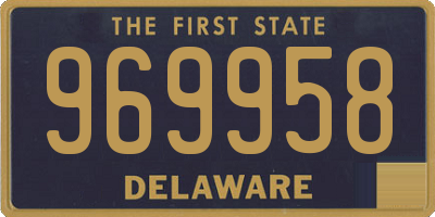 DE license plate 969958