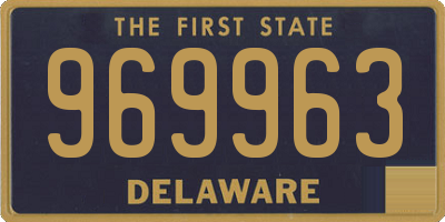 DE license plate 969963