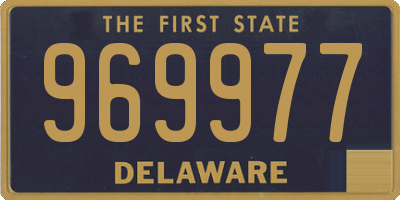 DE license plate 969977