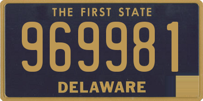 DE license plate 969981