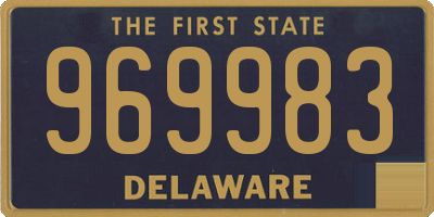 DE license plate 969983