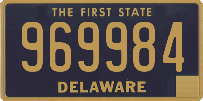 DE license plate 969984