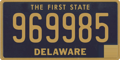 DE license plate 969985