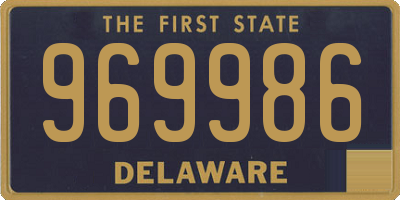 DE license plate 969986