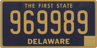DE license plate 969989