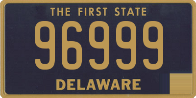 DE license plate 96999