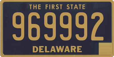 DE license plate 969992