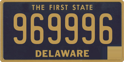 DE license plate 969996