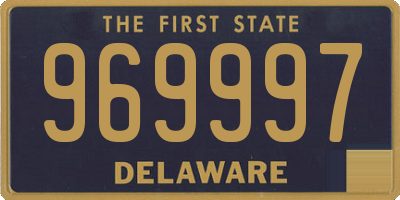 DE license plate 969997